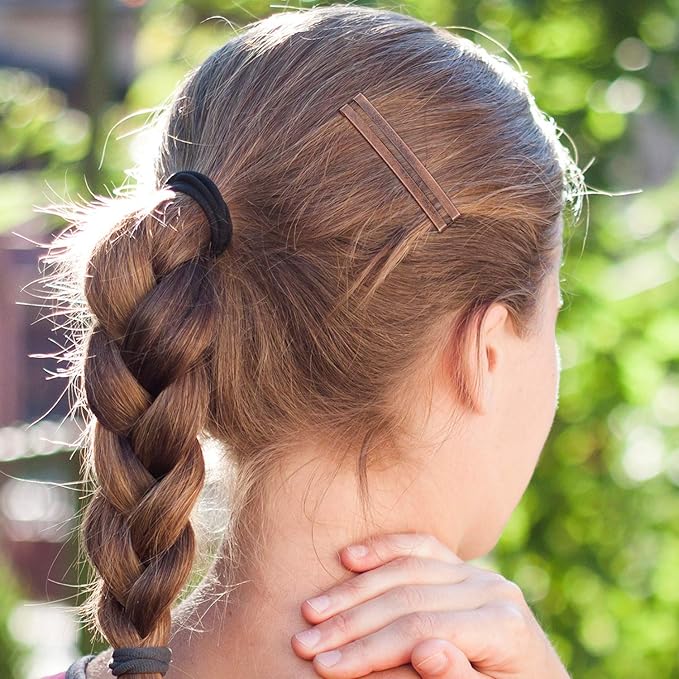 Hotop 30 Pieces Hair Clip, Open Center Domed Metal Barrettes, Assorted Colors (Black, Brown, Silver), Universal Size, Lightweight, Durable, for Girls and Women