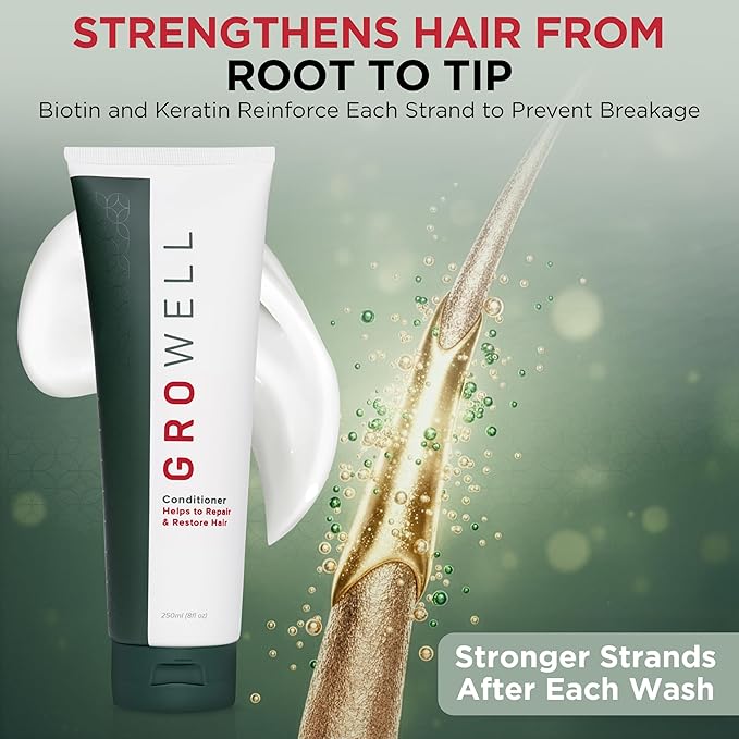 Apira Science Ultimate Hair Regrowth System for Men – GroWell FDA‑Cleared Red Light Therapy Laser Cap with 4‑Month Growth Kit Including Shampoo, Conditioner & Supplements for Denser, Fuller Hair