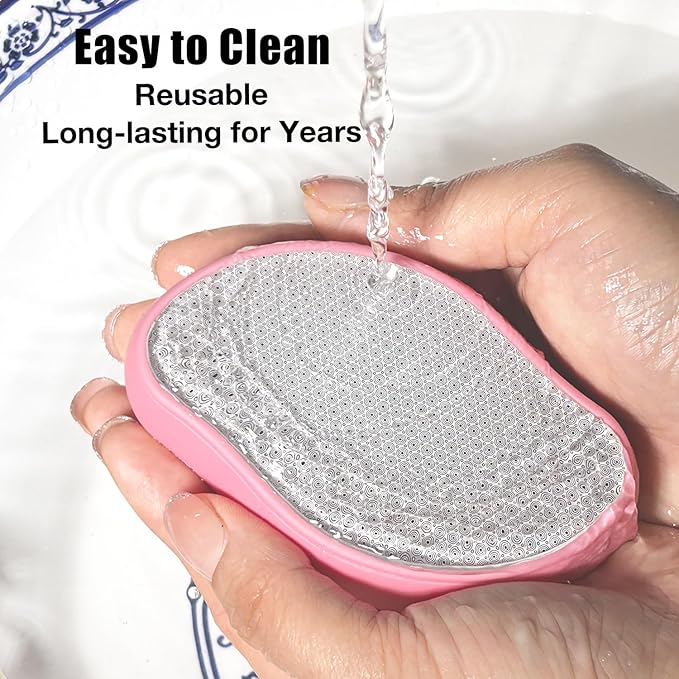 Premium Crystal Hair Eraser,Painless Exfoliation Hair Removal Epilator,Nano Glass Hair Remover for Women,Natural Gentle and Efficient Shaver Trimmer on Leg Arm(Rose Pink)