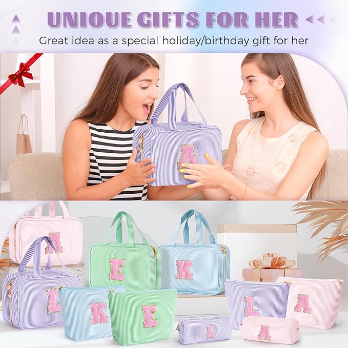 Mom Gifts for Women,Travel Toiletry Makeup Bag Organizer | Small Travel Essentials Makeup Bag - Lavender T