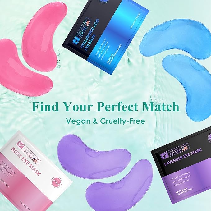 Under Eye Patches (30 Pairs), Under Eye Mask for Puffy Eyes, Dark Circles,Bags and Wrinkles with Collagen, Relieves Pressure and Reduces Wrinkles, 3Mix