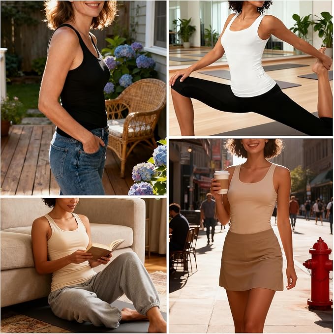 Shapewear Tank Tops for Women,Tummy Waist Control Shaper Cami Seamless Compression Top Slimming Body Shaper Camisole