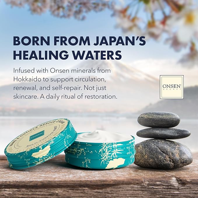 Onsen Nail & Cuticle Rescue Kit | Conditioner Serum, Repair Oil & Cuticle Balm - Tsubaki, Shea Butter, Jojoba | Strengthens Nails, Softens Cuticles, Hydrates Skin