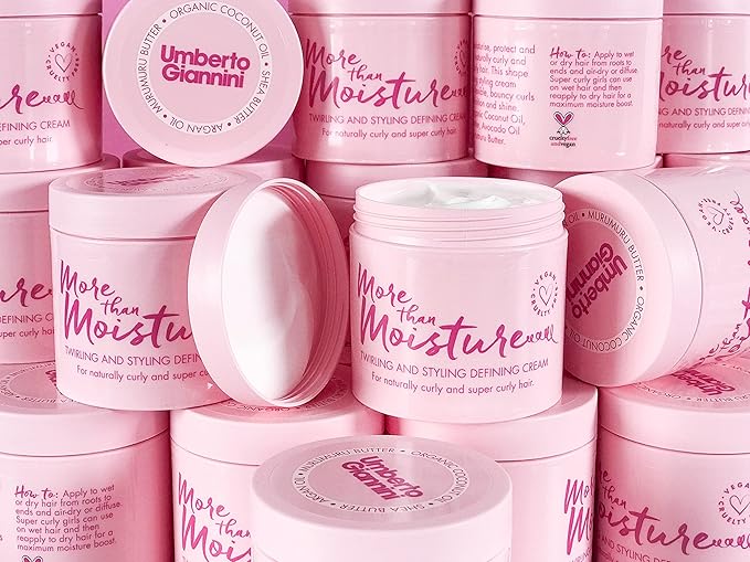 Umberto Giannini More Than Moisture Cream, Vegan & Cruelty Free Twirling & Styling Definition Cream, 100 ml