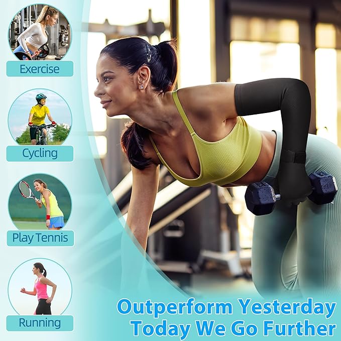 Copper Long Compression Arthritis Glove with Wrist Strap (1 Pcs), 20-30 mmHg Lymphedema Compression Arm Sleeve with Gauntlet, Fingerless Graded Pressure Full Arm and Hand Support for Men Women