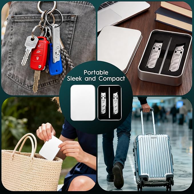 Nail Clipper Set for Women, Professional Nail Cutter with Ergonomic Design, Durable Stainless Steel Nail Clippers for Precise Trimming - Gift for Men, Women and Seniors