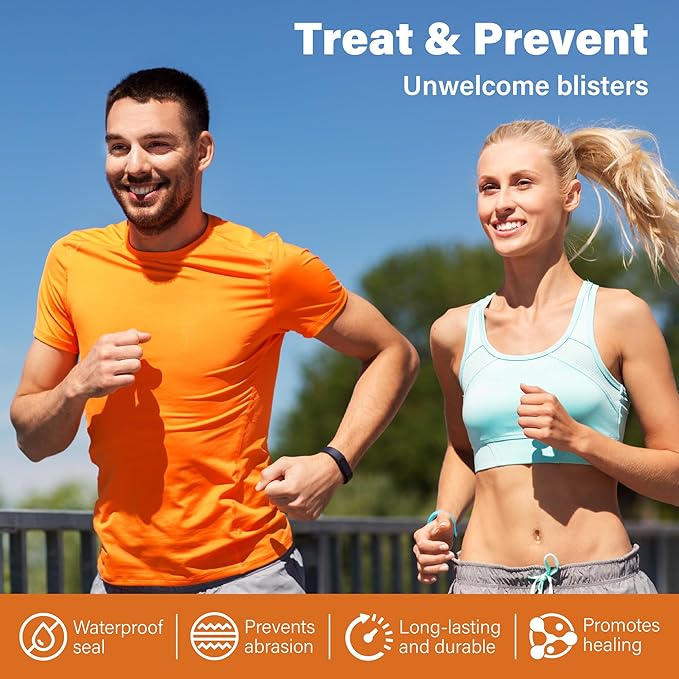 36pcs Hydrocolloid Gel Blister Bandages Pads Waterproof Adhesive Blisters Bandages - Blister Pads for Heel, Foot, Toe, Feet - Gel Blister Chshions for Prevention & Recovery (Bunion Pack, Count, 36)