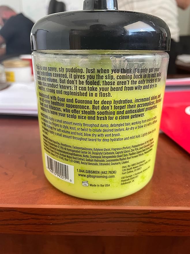 GIBS Grooming Con Man Hair & Beard Pudding, 19 Fl Oz