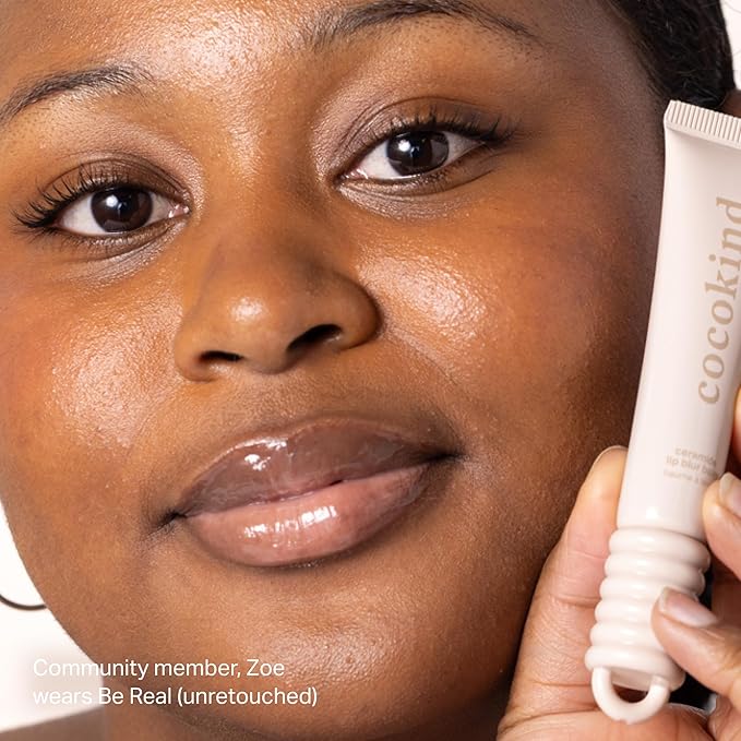 Cocokind Ceramide Lip Blur Balm, Be Real - Clear Hydrating Lip Balm with Ceramides & Peptides, Made for Sensitive Skin & Lips, Unflavored & Fragrance-Free - 6 pack