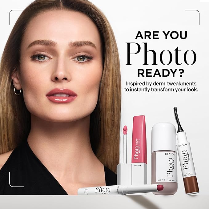 REVLON PhotoReady Instant Plump Serum, Plumping Gloss, Hydrating, Non-Sticky & High Shine Finish, 001 Needleless To Say, 0.25 fl oz