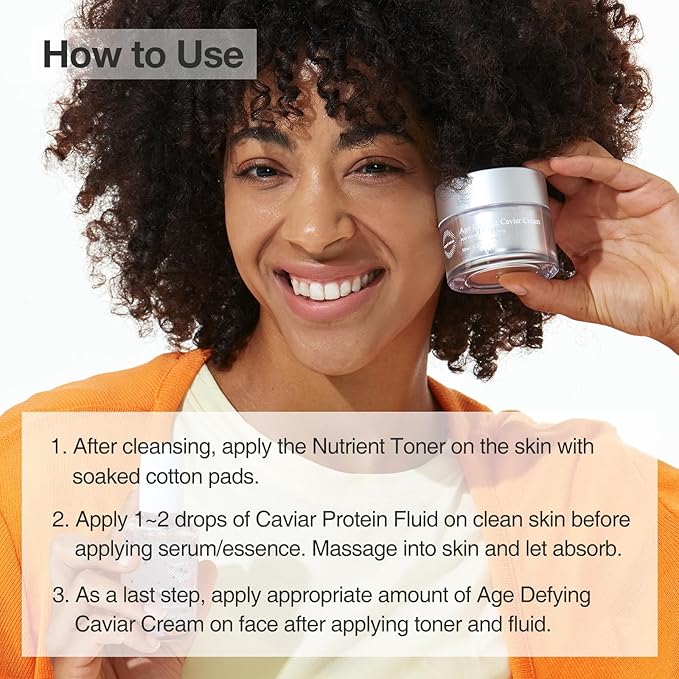 OxygenCeuticals AG Starter Kit – Anti-Aging Kit, Nutrient Toner 30ml, Caviar Protein Fluid 15ml & Age-Defying Caviar Cream 30ml