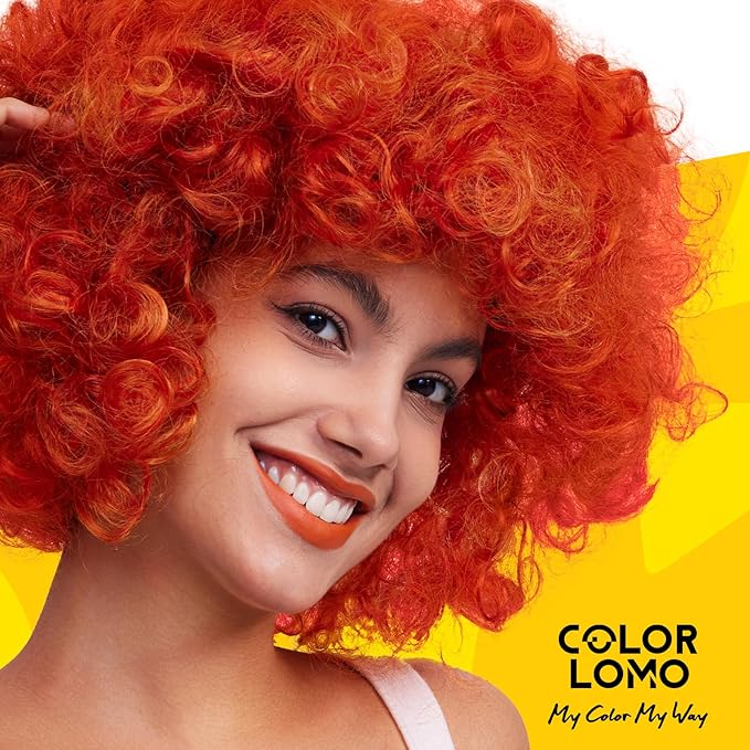 COLORLOMO Semi Permanent Hair Color - 6 oz Color Depositing Conditioner with Shea Butter & Almond Oil- Color Conditioner Depositing Hair Mask - Vegan, Paraben, Ammonia & Sulfate Free -Orange