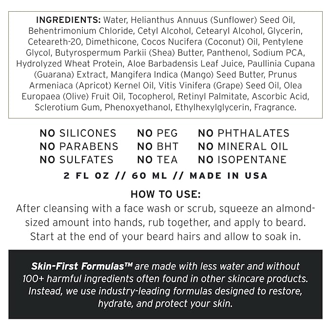 Supply Fortifying Beard Conditioner – Fast-Absorbing, Plant-Based Formula to Soften, Strengthen & Nourish Beard and Skin – Supports a Healthier, Softer Beard – 3.4oz