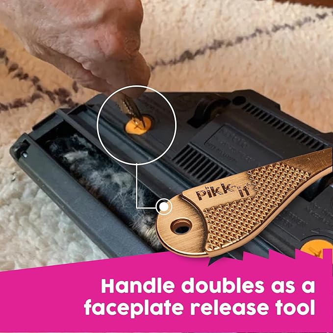 Pikk-it -As Seen on TV- Vacuum hair brush cleaner gadget designed for removing tangled hairs and fibres from vacuums and hairbrushes, super hairbrush cleaner rake (Single Pack)