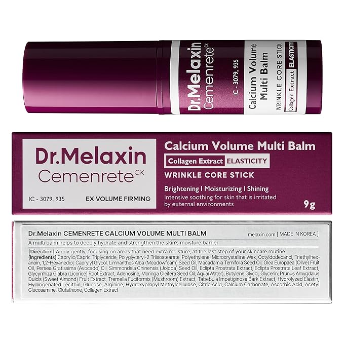 Dr.Melaxin Cemenrete Calcium Multi Balm 9g Korean Skin Care All In One Calcium Volume Stick Collagen Wrinkles Face Eye treatment Balm