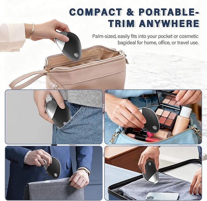 Electric Nail Clipper, Upgraded Toe Nail Clippers with Replacement Blade Heads, 2 Speeds, Magnetic Cover, Type-C Rechargeable, Automatic Electric Nail File for Thick Toenails, Adult, Seniors (Black)