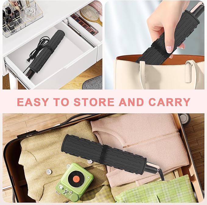 AMIJEAL Oversize Silicone Heat Resistant Mat for Hair Tools, Curling Iron Mat, Hot Tools Holder, Portable Flat Iron Hair Straightener Pad Cover for Travel Vanity Salon(14.2" x 11.0")