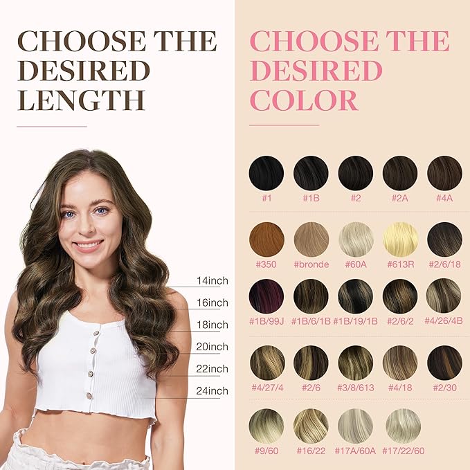 GOO GOO Tape in Hair Extensions Human Hair, 2/6/2 Balayage Dark Brown to Chestnut Brown, 26inch 60g 20pcs, Skin Weft Seamless Invisible, Silky Straight with Thick Ends, Remy Human Hair