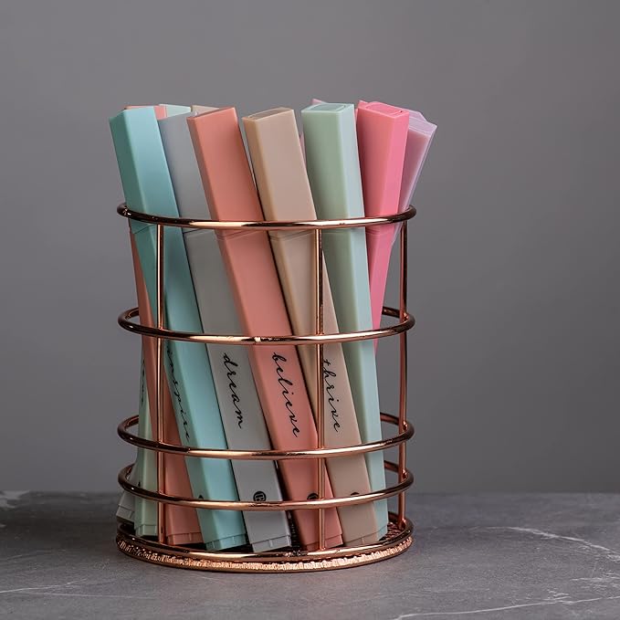 DIVERSEBEE Bible Highlighters with Soft Chisel Tip, 8 Pack Assorted Colors Pens No Bleed, Quick Dry, Cute Aesthetic Markers, Bible Study Journaling Supplies and Accessories (Boho)