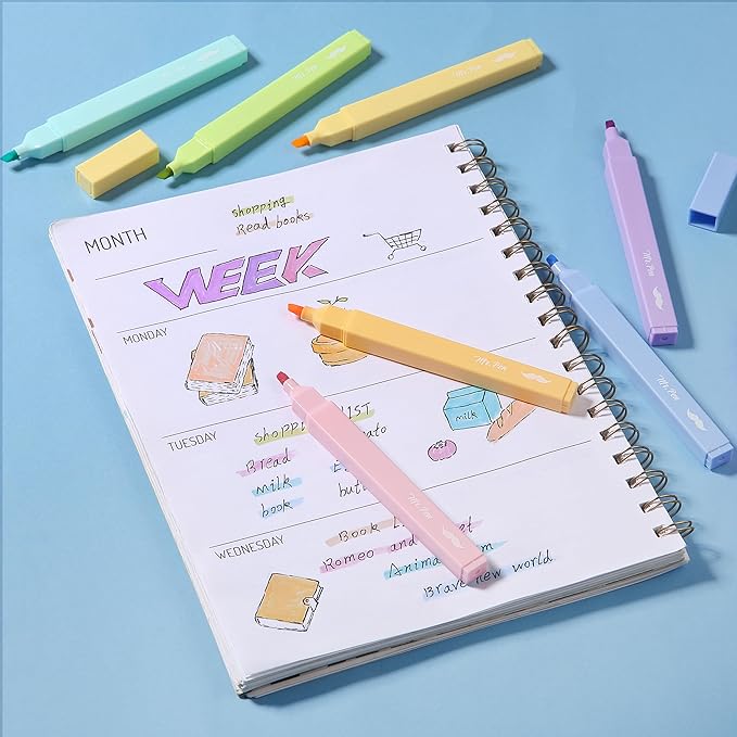 Mr. Pen- Aesthetic Highlighters, 8 Pcs, Chisel Tip, Pastel Candy Colors, Cute Assorted Colors, Bible Highlighters and Pens No Bleed for Bible Pages