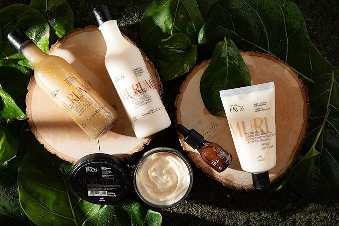 Natura - Ekos Murumuru Anti-Damage Leave-In - Reconstructs Hair Fiber, Reduces Frizz, Detangles, and Repairs Split Ends, Vegan, Not Tested On Animals, Unisex, For Frizzy Hair - 5 fl oz (150ml)