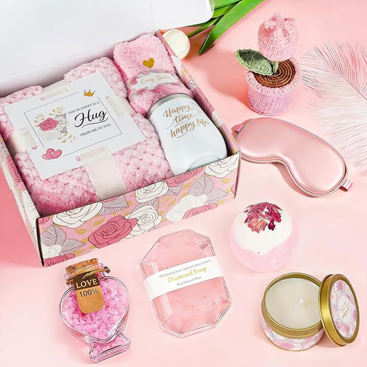 Birthday Gift Get Well Soon Gift -Valentines Day Gifts for Her Women Daughter Girlfriend Sister Wife Grandma,Self Care Gift Kit Get Well Relaxing Spa,Thinking of You Sympathy Gifts,Encouragement
