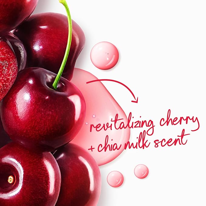 Dove Body Wash with Pump Revitalizante Cherry & Chia Milk, for Renewed, Healthy Looking Skin, Moisturizing Gentle Skin Cleanser with 24hr Renewing MicroMoisture, 30.6 oz