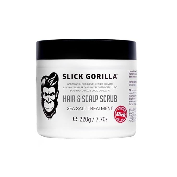 Slick Gorilla Scalp Scrub with Sea Salt, Exfoliating Cleanser for Oily Hair & Build Up, Deep Cleansing Head Scrub & Scalp Treatment, Detox Care for Fresh Roots, and Healthy Looking Hair