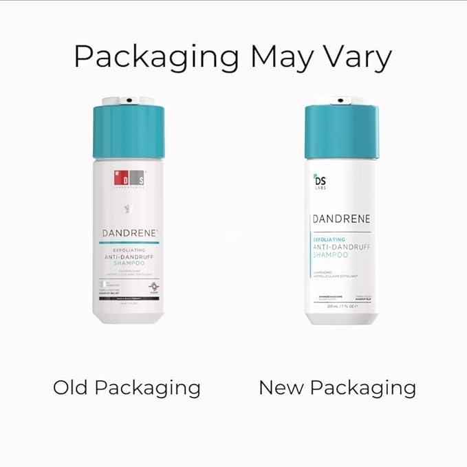 DS Labs Dandrene Dandruff Shampoo, 205mL - for Flaky, Itchy Scalp, Exfoliating Shampoo for Dry Scalp, Seborrheic Dermatitis & Scalp Psoriasis, Color Safe, Sulfate Free, (2 Pack)