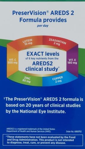 PreserVision AREDS 2 Eye Vitamin & Mineral Supplement, Contains Lutein, Vitamin C, Zeaxanthin, Zinc & Vitamin E, 120 Softgels (Packaging May Vary) (Pack of 2)