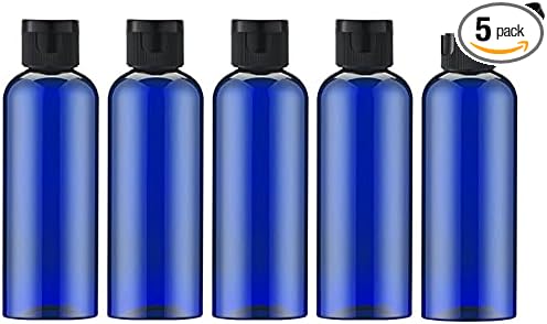 LISAPACK 3.4 oz Travel Bottles for Toiletries, Plastic Travel Size Containers for Shampoo Conditioner TSA Approved, Empty Small Squeeze for Lotion, Leak Proof Mini Liquid Tube for Refillable Blue