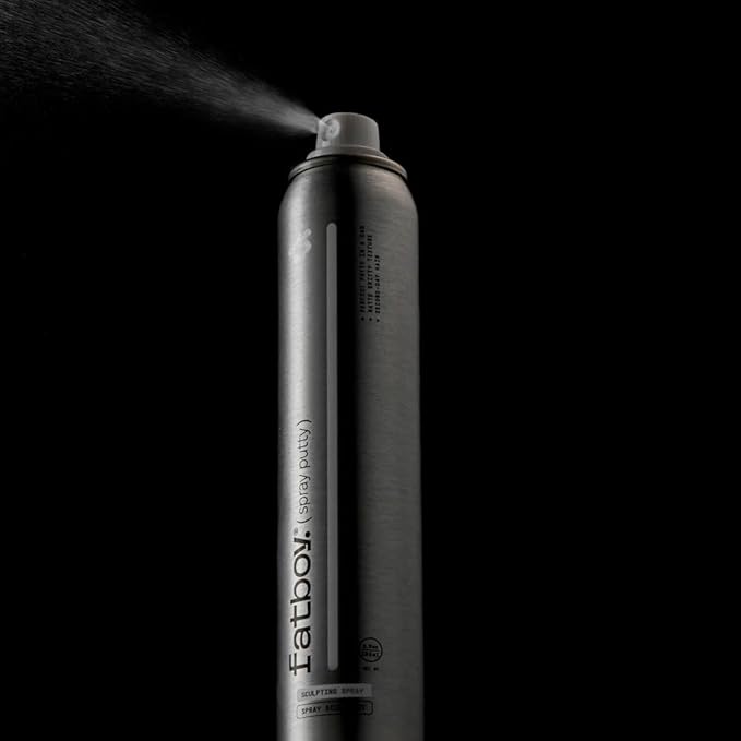 Fatboy Hair Spray Putty, Heavy Hold Styling Texturizing Spray for Volume, Texture & Sculpting, Matte Finish, Hair Care for Medium to Thick Hair, Tousled Hair Style, Paraben Free, Color Safe, 3.5 oz