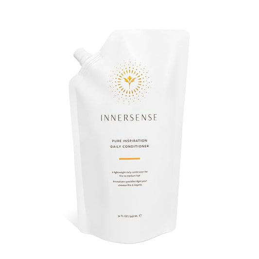 INNERSENSE Organic Beauty - Natural Pure Inspiration Daily Conditioner | Non-Toxic, Cruelty-Free, Clean Haircare (32 oz Refill Pouch)