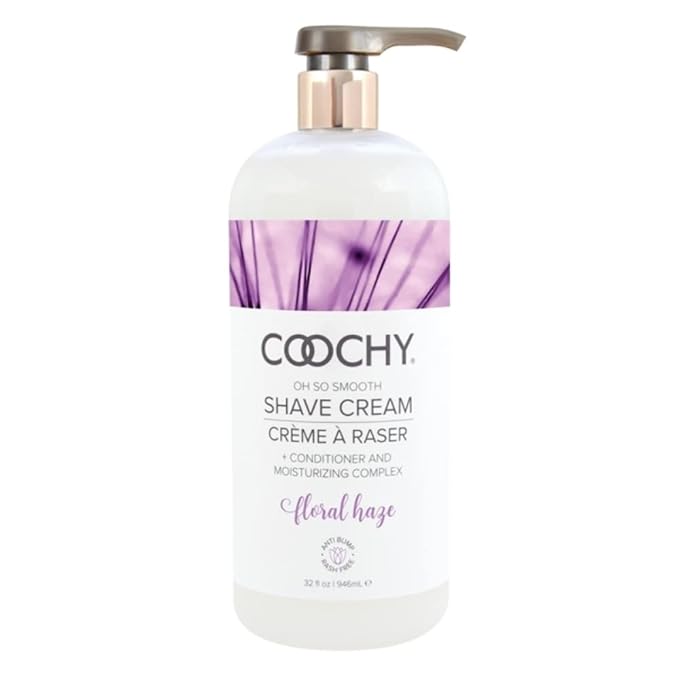 Coochy Shave Cream - Moisturizing Shave Lotion - Gentle Intimate Shaving Cream - For Bikini Area, Underarms, Legs & More - Rash-Free, Hydrating Formula - Floral Haze, 32 oz