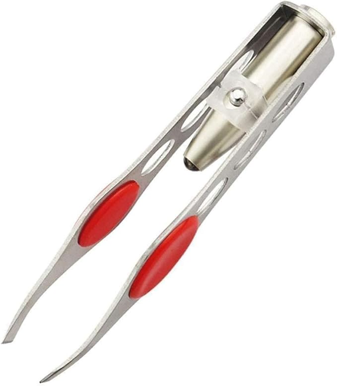 Tweezer With LED Light For Hair Removal Makeup Tool Eyebrow Eyelash Tweezers,Lash Trimmer,Round Trimmer,Brow Tools,Hair Tweezers,Ingrown For Tweezer