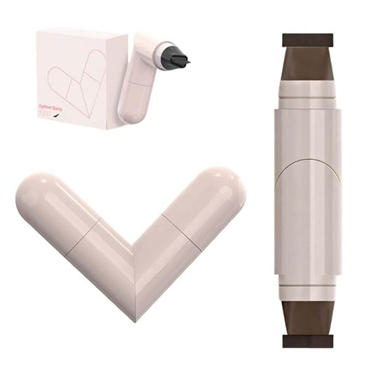 Rotating Eyeliner Stamp Pen, 2026 Upgrade Long Lasting Rotating Waterproof Winged Eyeliner Stamp Pen, Smudge Proof Eye Liner Tool (Brown)