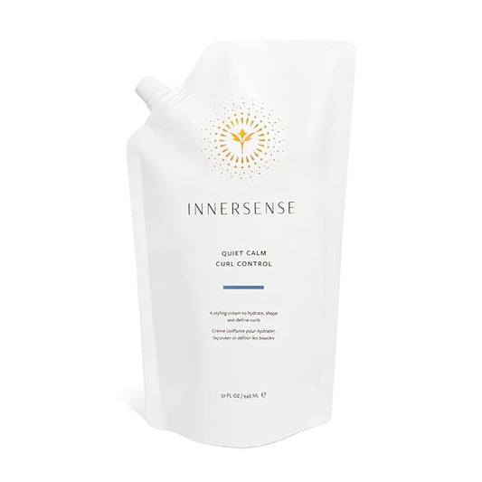 INNERSENSE Organic Beauty - Natural Quiet Calm Curl Control | Non-Toxic, Cruelty-Free, Clean Haircare (Refill Pouch, 32 fl oz | 946 ml)
