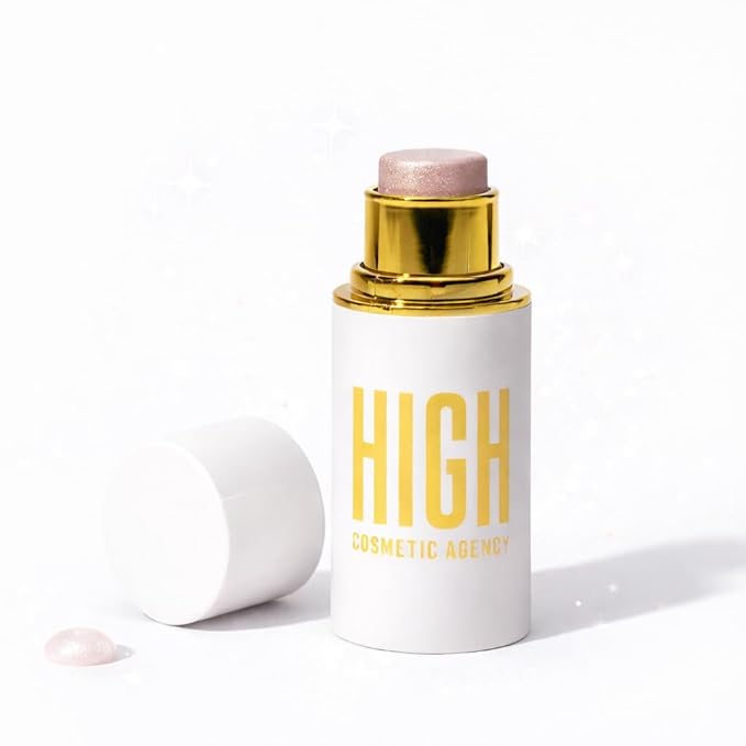 Highlighter stick, Second-Skin Glow, Delicate Pearlescent Finish, Seamless Blend, Long-Wear, Lightweight, Non-Cakey, Sheer(Highlighter Light,) High Cosmetic Agency
