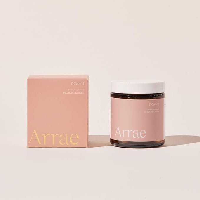 Arrae Calm Cortisol Manager - 60 Stress & Panic Relief Capsules - Mood Support Supplement w/L-Theanine, Inositol, Passionflower, & Magnesium to Help You Feel Zen