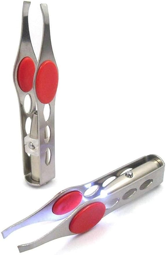 Tweezer With LED Light For Hair Removal Makeup Tool Eyebrow Eyelash Tweezers,Lash Trimmer,Round Trimmer,Brow Tools,Hair Tweezers,Ingrown For Tweezer