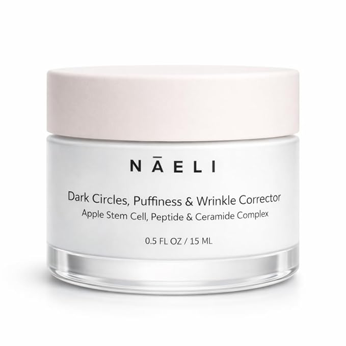 NAELI Eye Cream for Dark Circles, Puffiness & Wrinkles with Anti Aging Apple Stem Cell & Peptide Complex - Reduces Fine Lines, Diminishes Bags & Restores Under Eye, 15ml