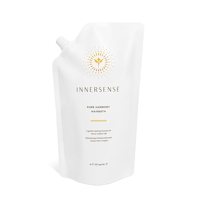 INNERSENSE Organic Beauty - Natural Pure Harmony Hairbath Shampoo | Non-Toxic, Cruelty-Free, Clean Haircare (32oz Refill Pouch)