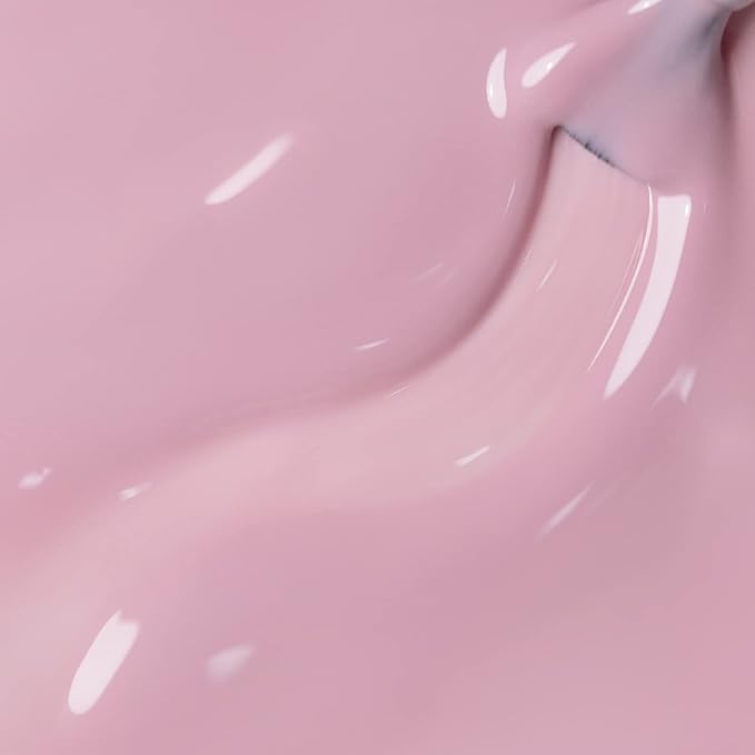 RARJSM Sheer Pink Gel Nail Polish Clear Pink GelPolish Natural Transparent French Manicure Shimmer Pigment Jelly Nail Gel Varnish Curing Requires Single Bottle 15ml for Home Salon Nail Art DIY