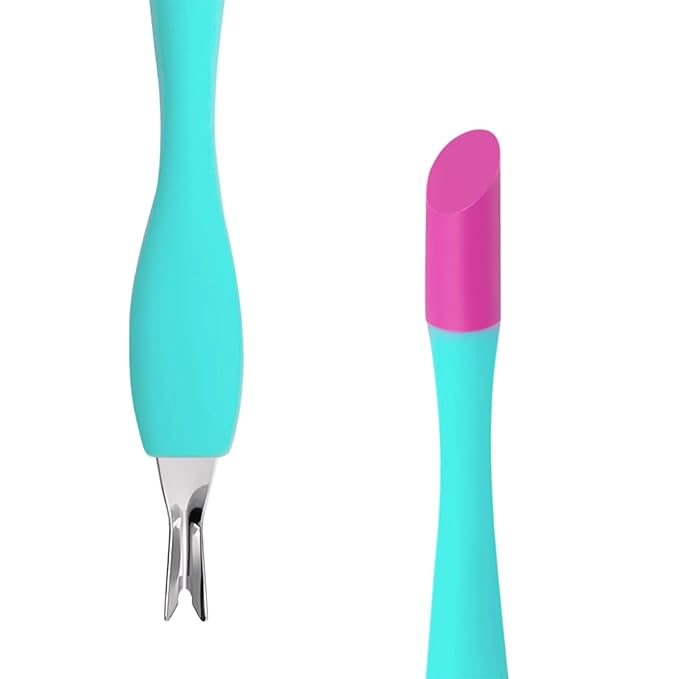 IVON 3pcs Cuticle Trimmer Pusher, Rubber Tip Soft on Nail Bed