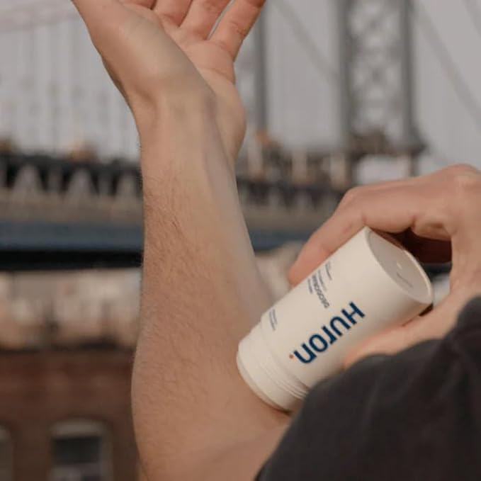 Huron Aluminum-Free Deodorant for Men - Clean & Woody Scent of Sandalwood & Amber - Neutralizes Odor for All-Day Protection - Non-Irritating - 3.2 Oz (2 Pack)