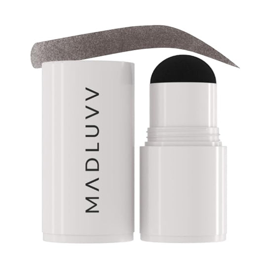 MADLUVV Brow Stamp Refill* - Color Stamp for Brows & Root Touch Up for Women & Men, Instantly Conceal Hair Loss, Grey Hair, Thinning Hair with Stain-Proof/Smudge-Proof Powder Formula (Dark Brown)