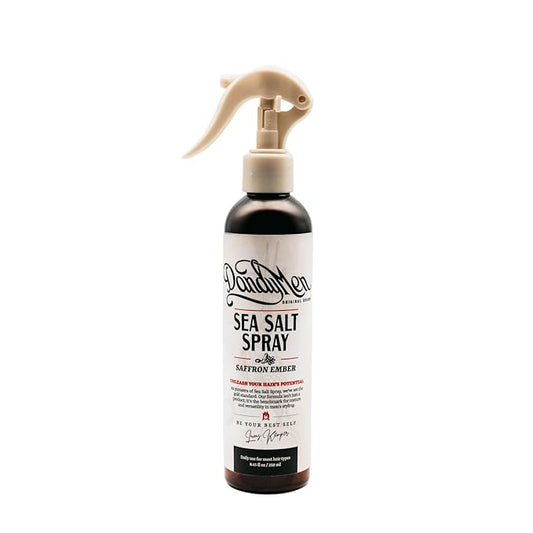 Sea Salt Spray for Men – Lightweight Texture, Volume, and Flexible Hold Hair Texture Spray with Epsom Salt & Pro-Vitamin B5 (8.45 oz, Saffron Ember)