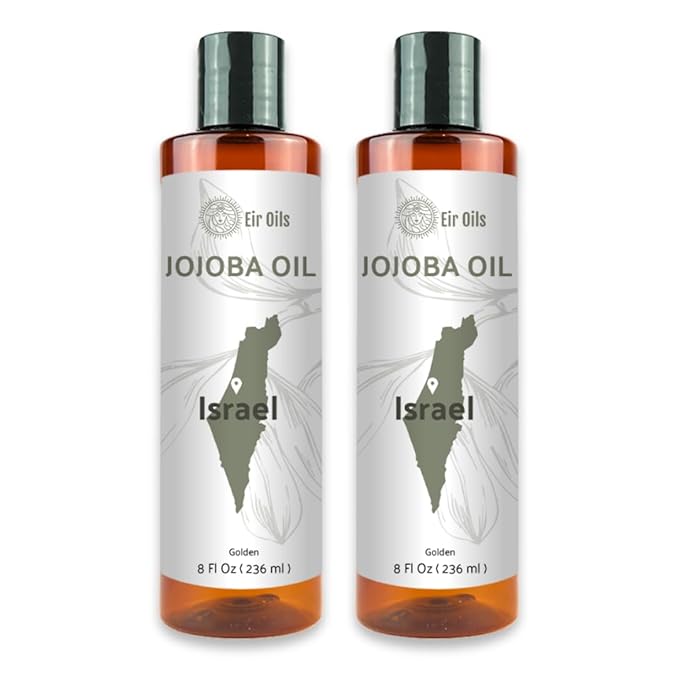 Nature Packaged Jojoba Oil - Direct from EIR Oils' Farm in Israel - 100% Pure Carrier Oil for Hair, Face, and Skin - Hand-Picked, Cold-Pressed Carrier Oil (16oz)