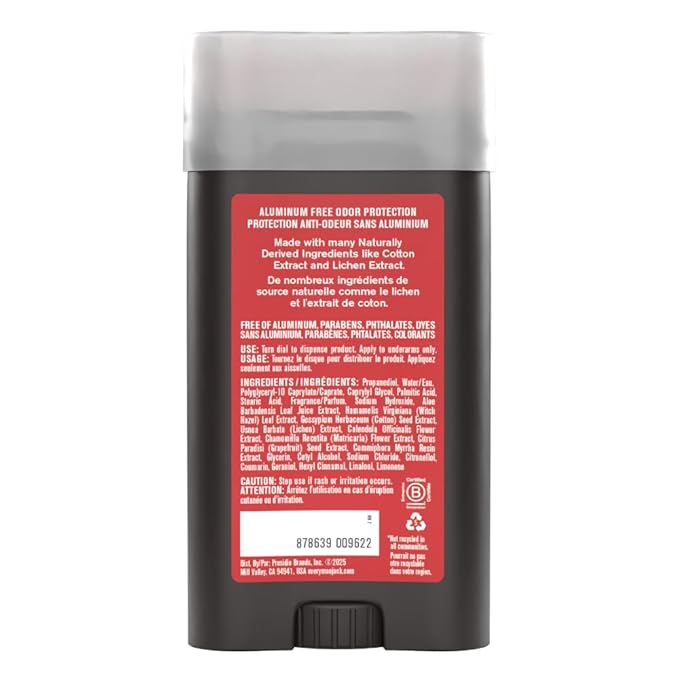 Every Man Jack Cedar + Red Sage Men’s Deodorant - Stay Fresh with Aluminum Free Deodorant For all Skin Types - Odor Crushing, Long Lasting, with Naturally Derived Ingredients - 3oz (2 Pack)