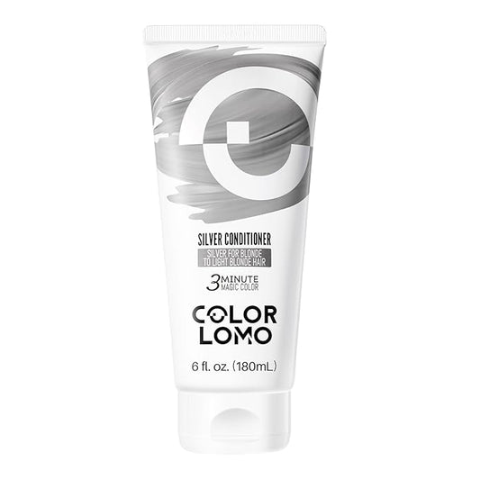 COLORLOMO Semi Permanent Hair Color - 6 oz Color Depositing Conditioner with Shea Butter & Almond Oil- Color Conditioner Depositing Hair Mask - Vegan, Paraben, Ammonia & Sulfate Free-Silver